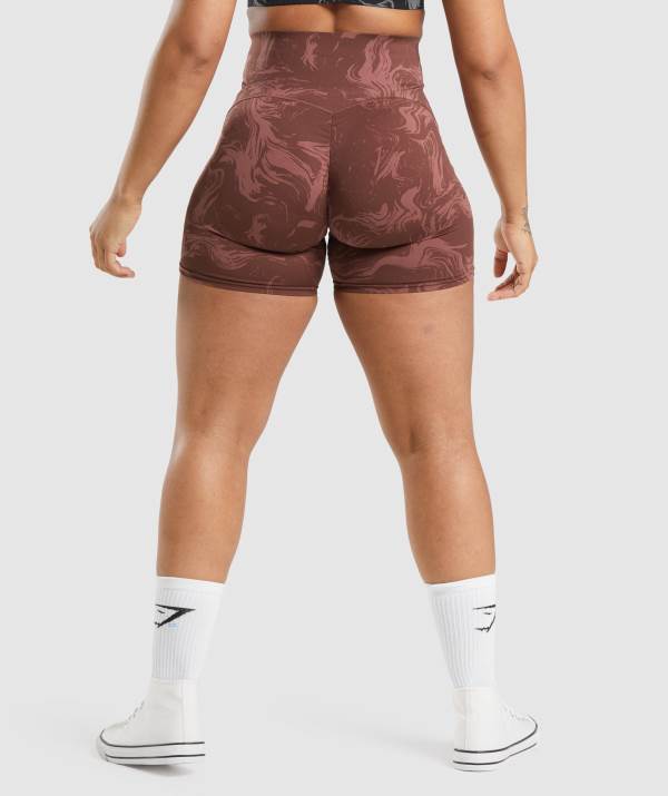 Damske Šortky Gymshark GS Power High Rise Ruzove Hnede | VT3018642